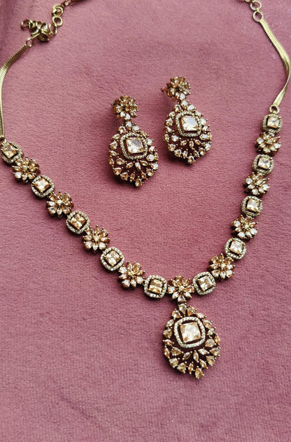 Jasbir AD/CZ Necklace Set