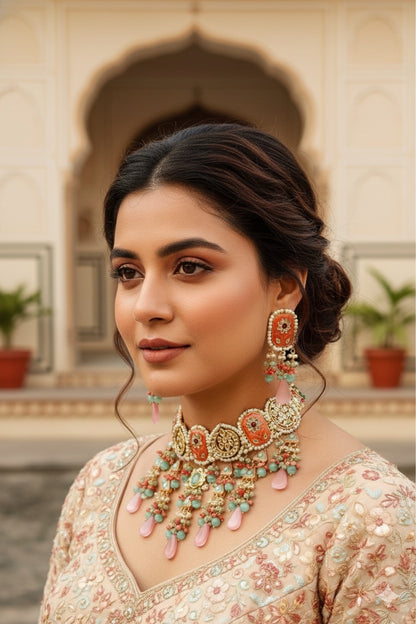 Pravika Meenakari Beaded Choker