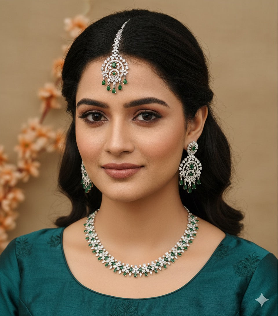 Dimpy AD/CZ Necklace Set