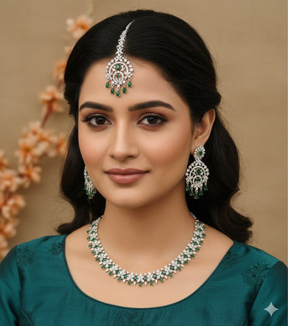 Dimpy AD/CZ Necklace Set