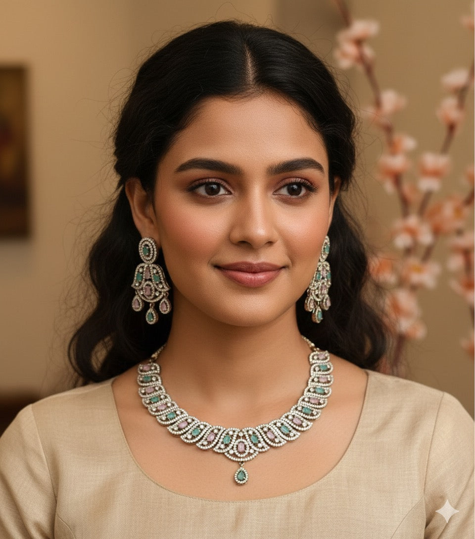 Teji AD/CZ Necklace Set