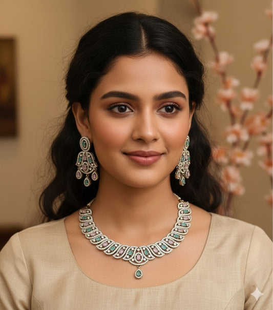 Teji AD/CZ Necklace Set