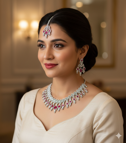Suhana AD/CZ Necklace Set