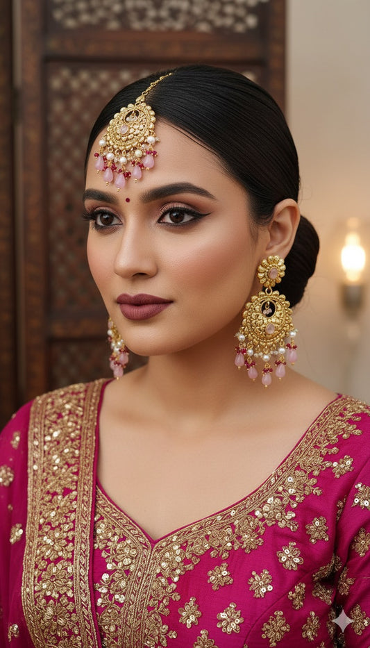 Parvinder Gold Earrings Tikka