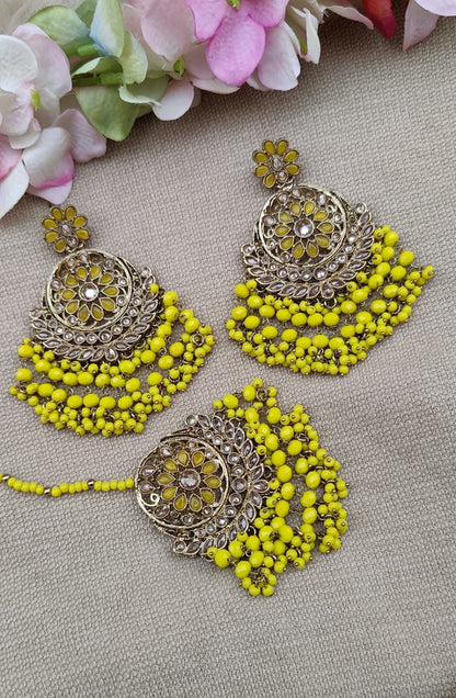 Aaradhya Polki Earrings Tikka