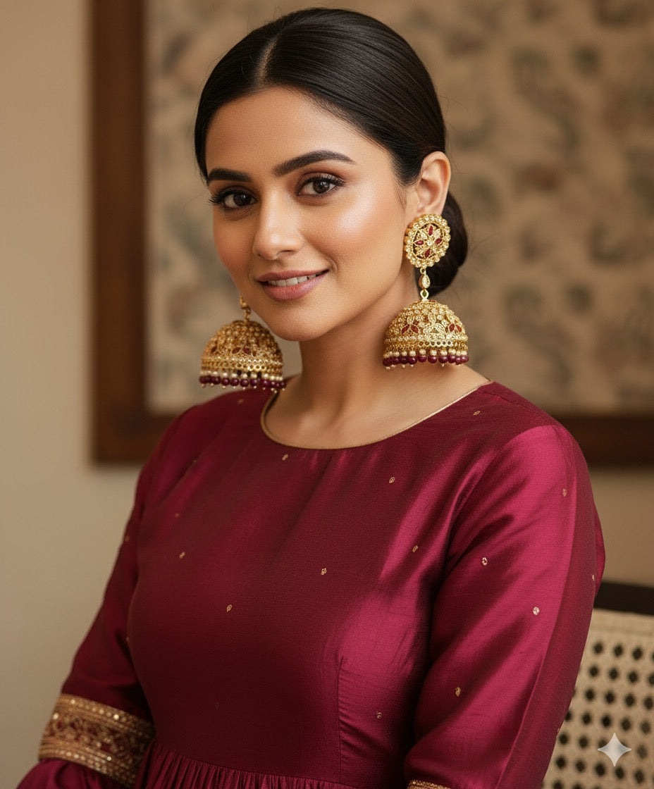 Sravya Polki Jhumkas