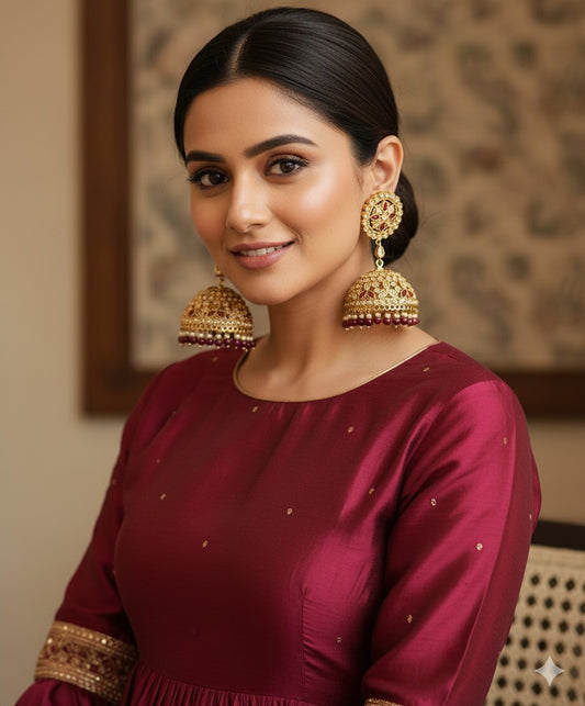 Sravya Polki Jhumkas