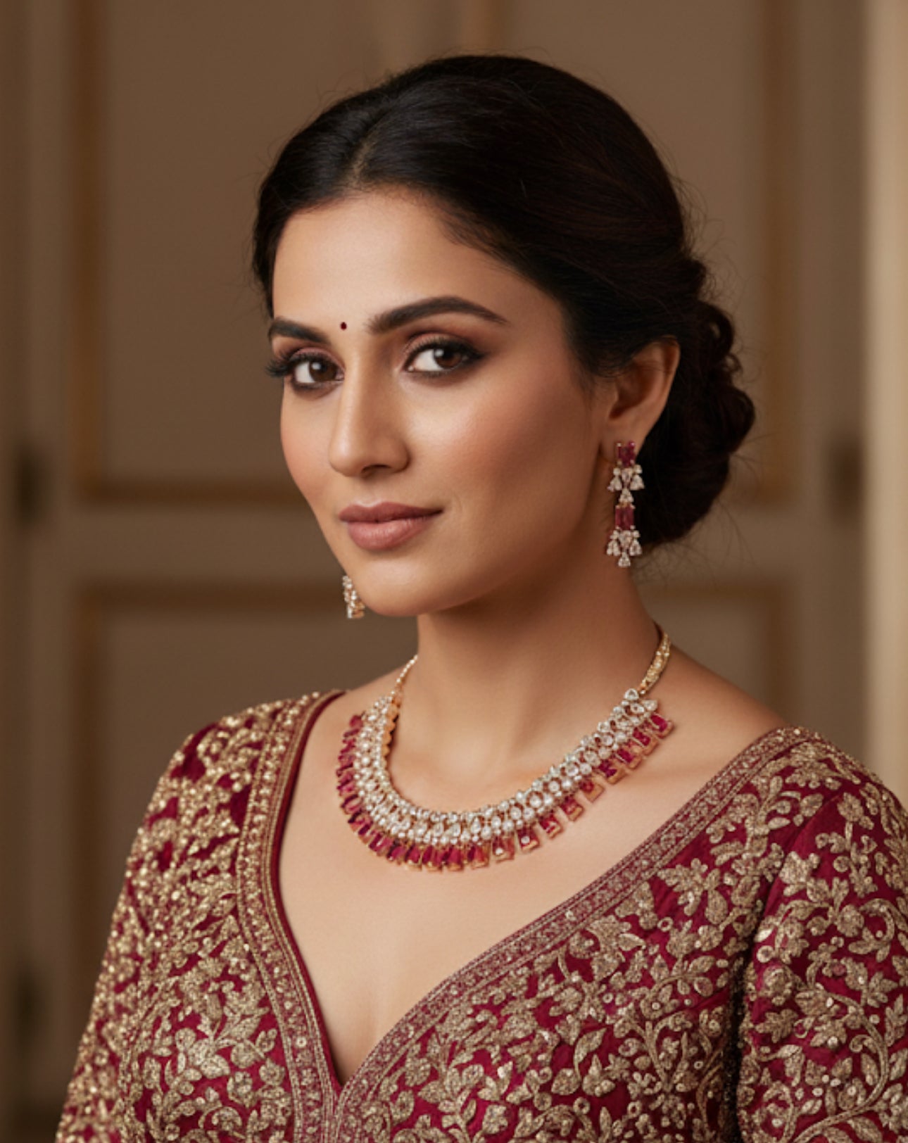 Akshita AD Necklace (Rose Gold)