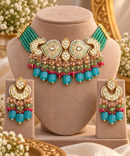 Yana Meenakari Beaded Choker