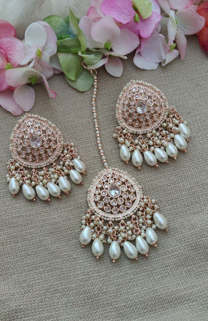 Vikruti Polki Earrings Tikka