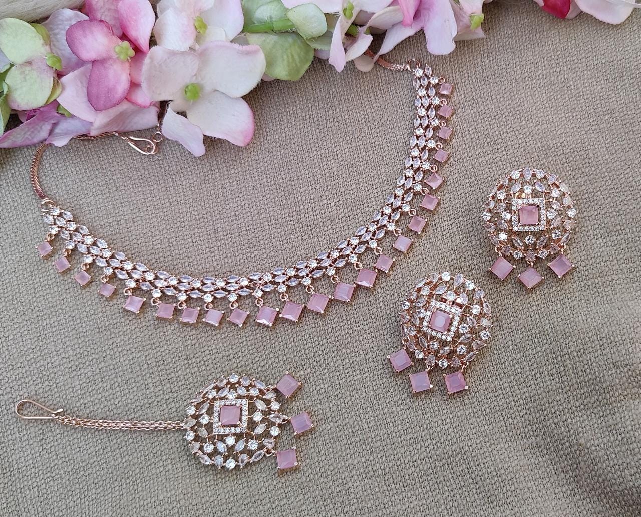 Ankisha AD/CZ Necklace Set