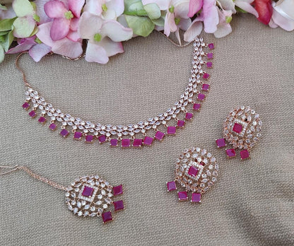 Ankisha AD/CZ Necklace Set