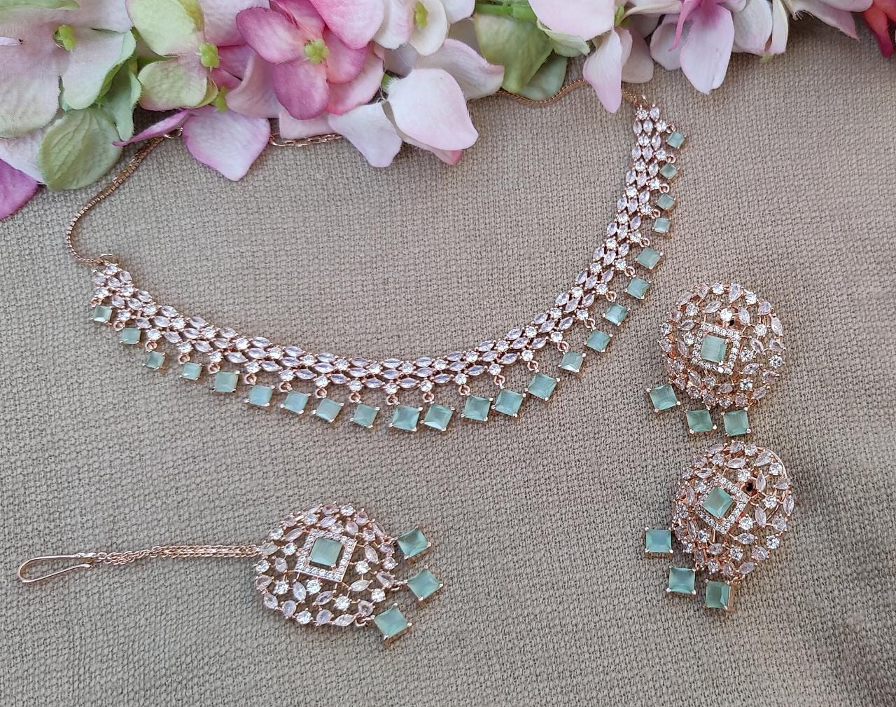 Ankisha AD/CZ Necklace Set