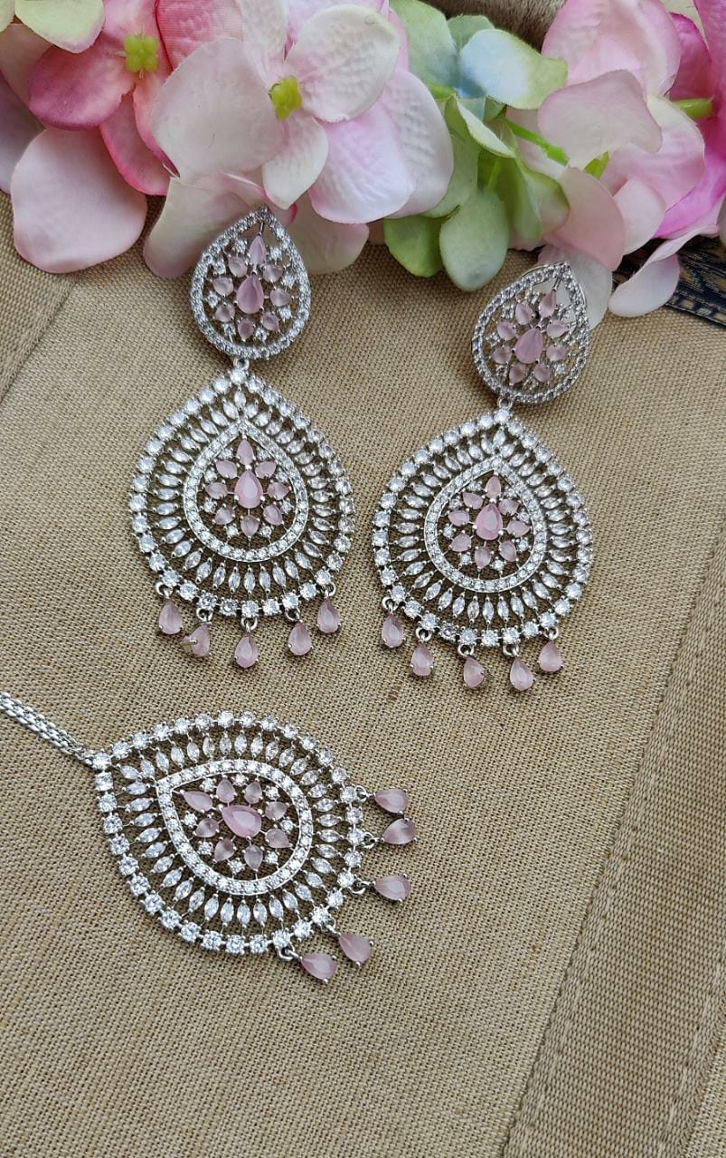 Kangana AD/CZ Earrings Tikka