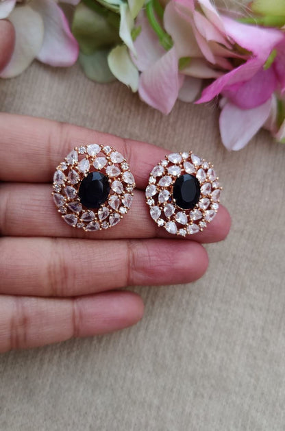 Riba Small AD/CZ Studs Earrings