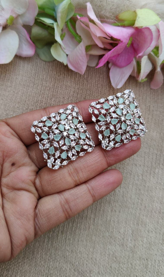 Navina AD/CZ Studs Earrings