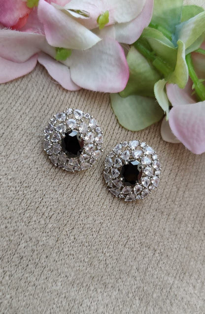 Riba Small AD/CZ Studs Earrings