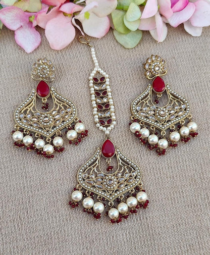 Rhea Polki Earrings Tikka