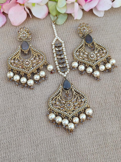 Rhea Polki Earrings Tikka