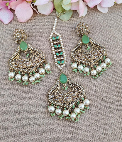 Rhea Polki Earrings Tikka