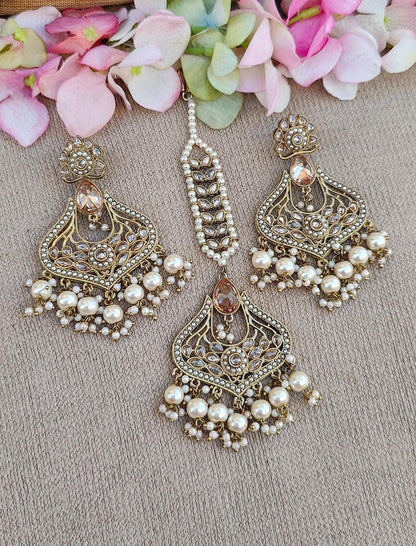 Rhea Polki Earrings Tikka