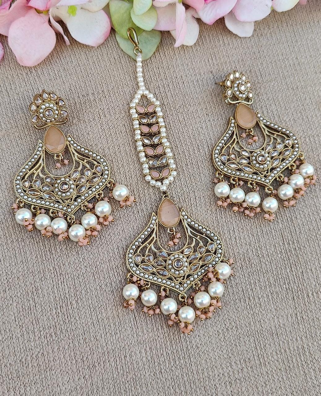 Rhea Polki Earrings Tikka