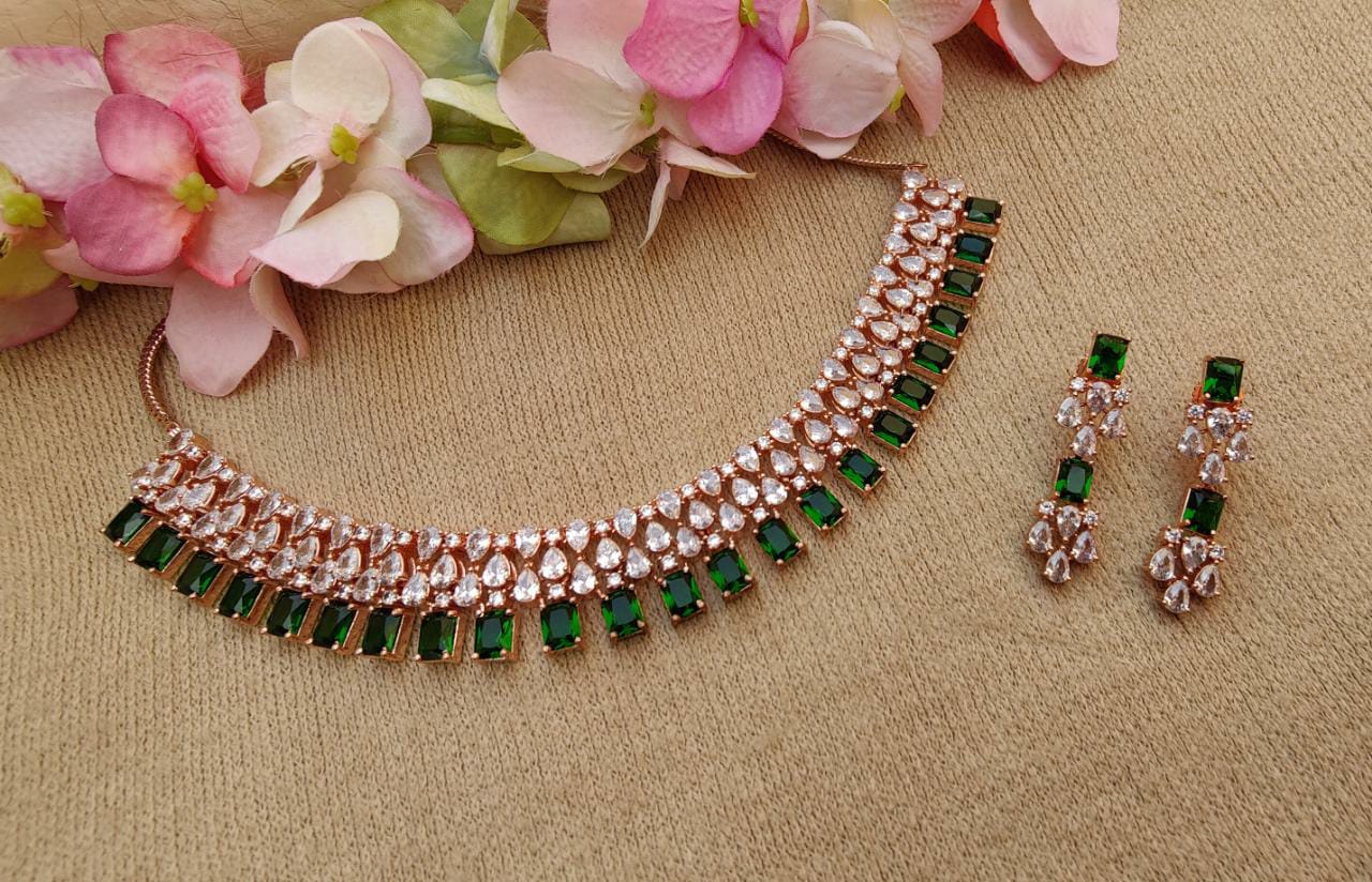 Akshita AD Necklace (Rose Gold)