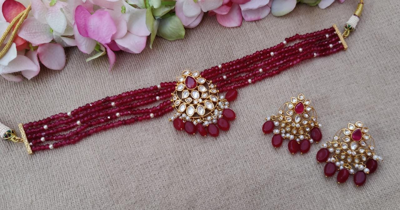 Emrana Beaded Choker Set