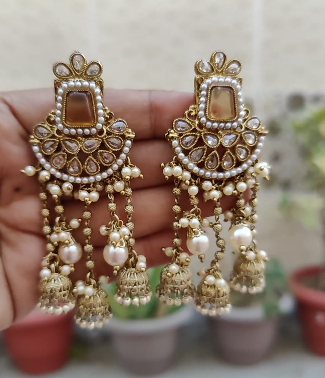 Jasmin Polki Earrings