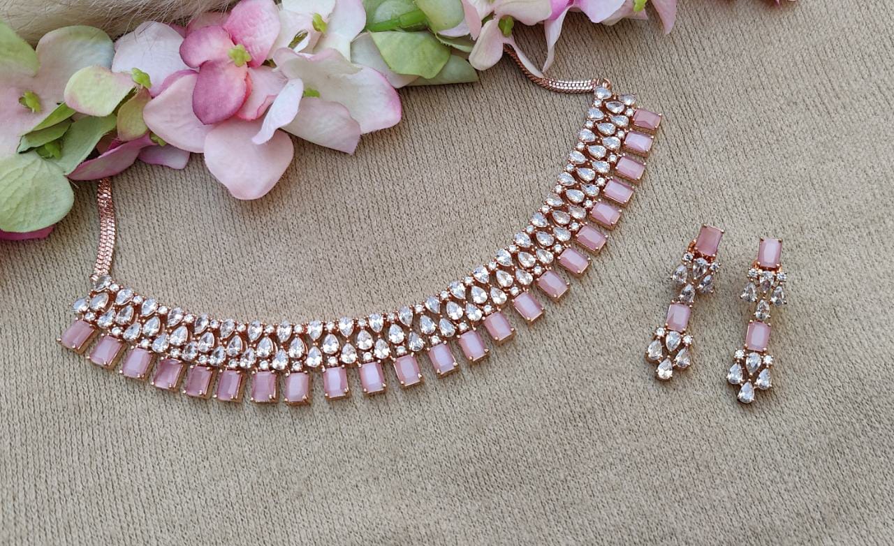 Akshita AD Necklace (Rose Gold)