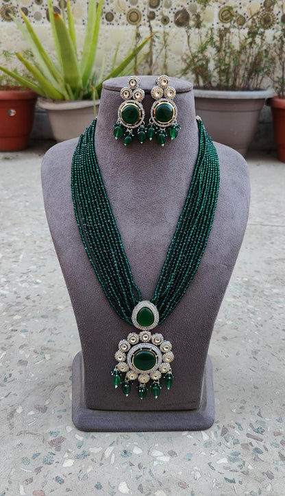 Karishma Long Beaded Necklace Set