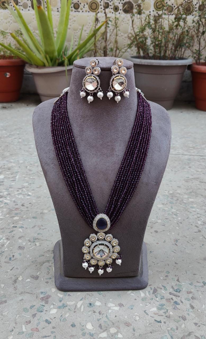 Karishma Long Beaded Necklace Set