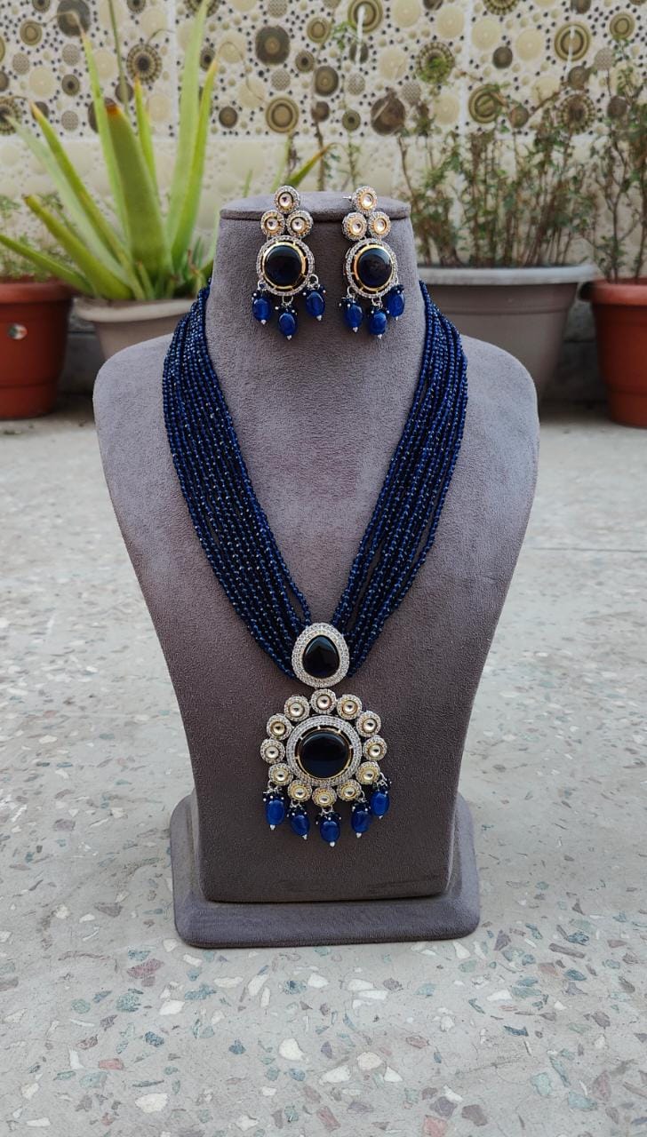 Karishma Long Beaded Necklace Set