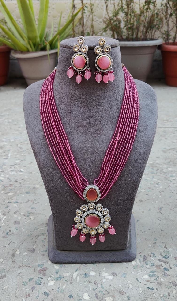 Karishma Long Beaded Necklace Set