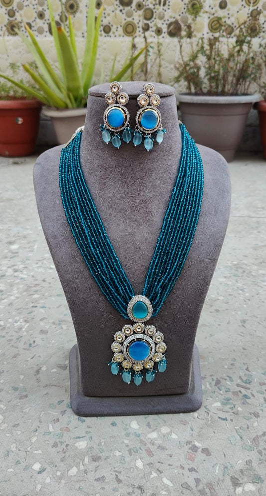 Karishma Long Beaded Necklace Set