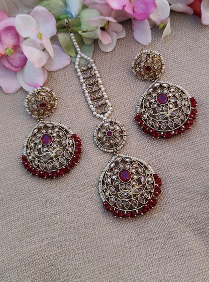 Shirin Polki Earrings Tikka