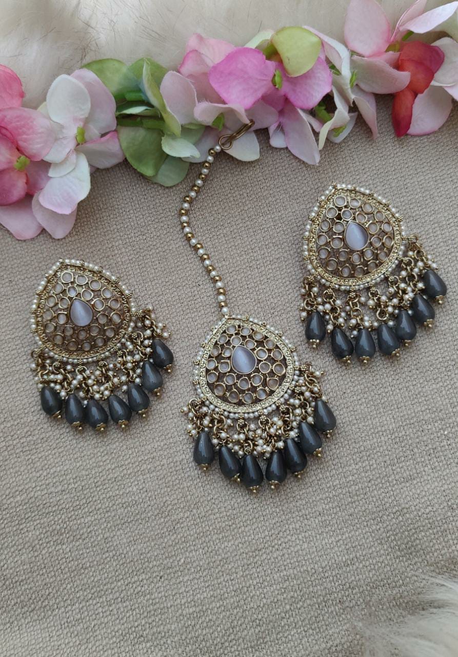 Vikruti Polki Earrings Tikka