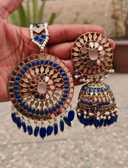 Anuja Oversized Mirror Jhumki Tikka