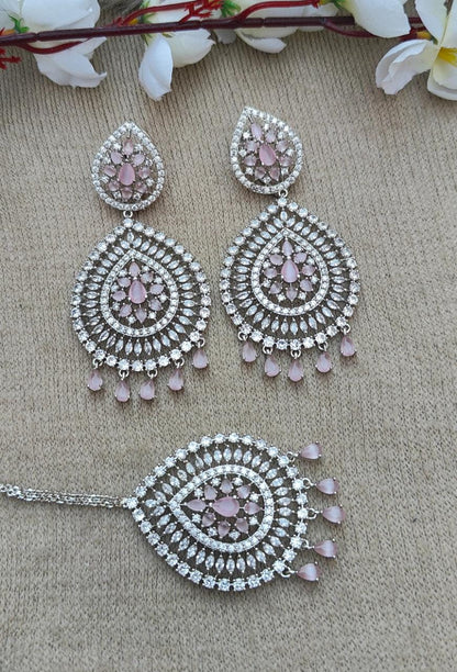 Kangana AD/CZ Earrings Tikka