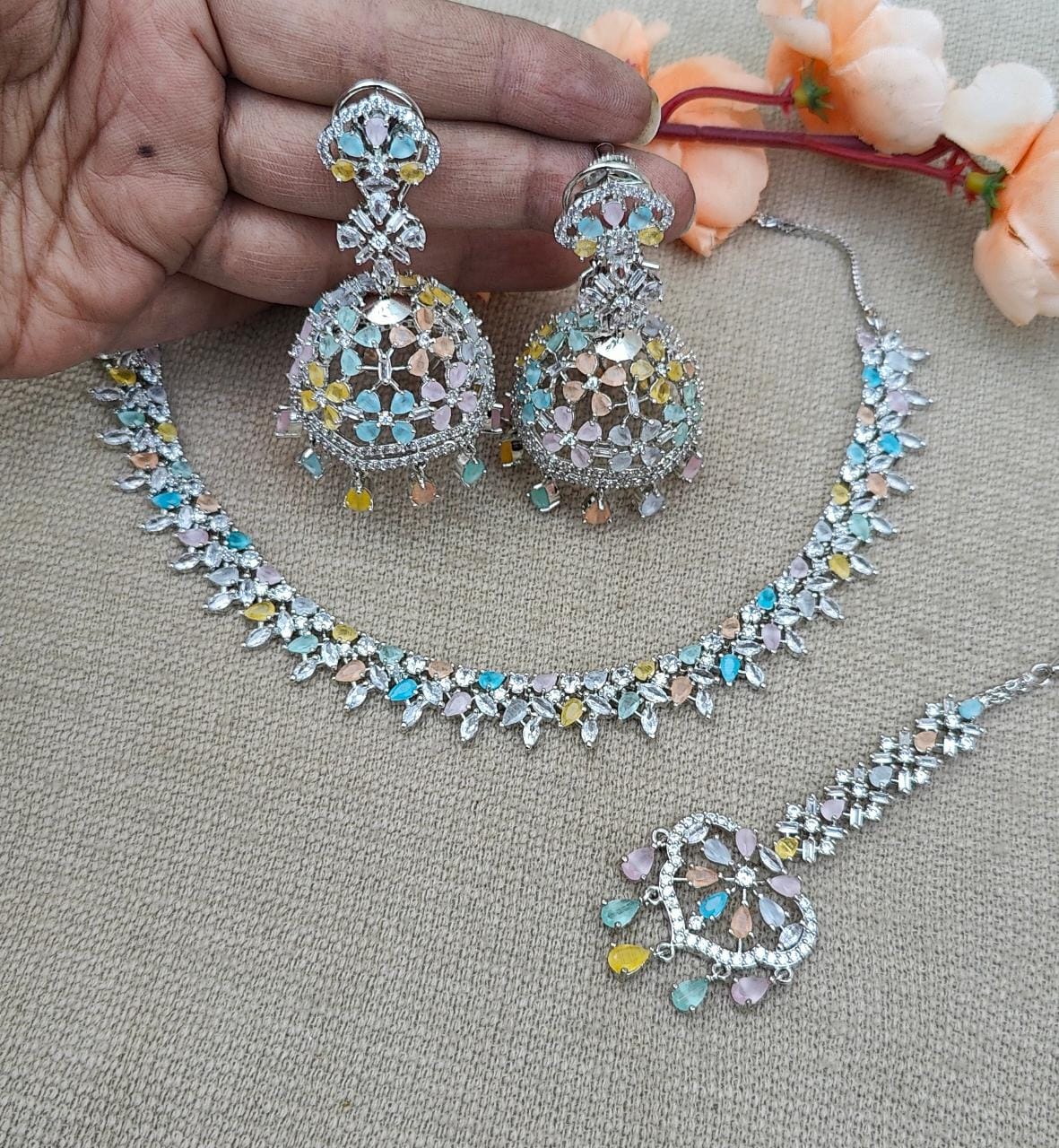 Trishna AD Necklace Set