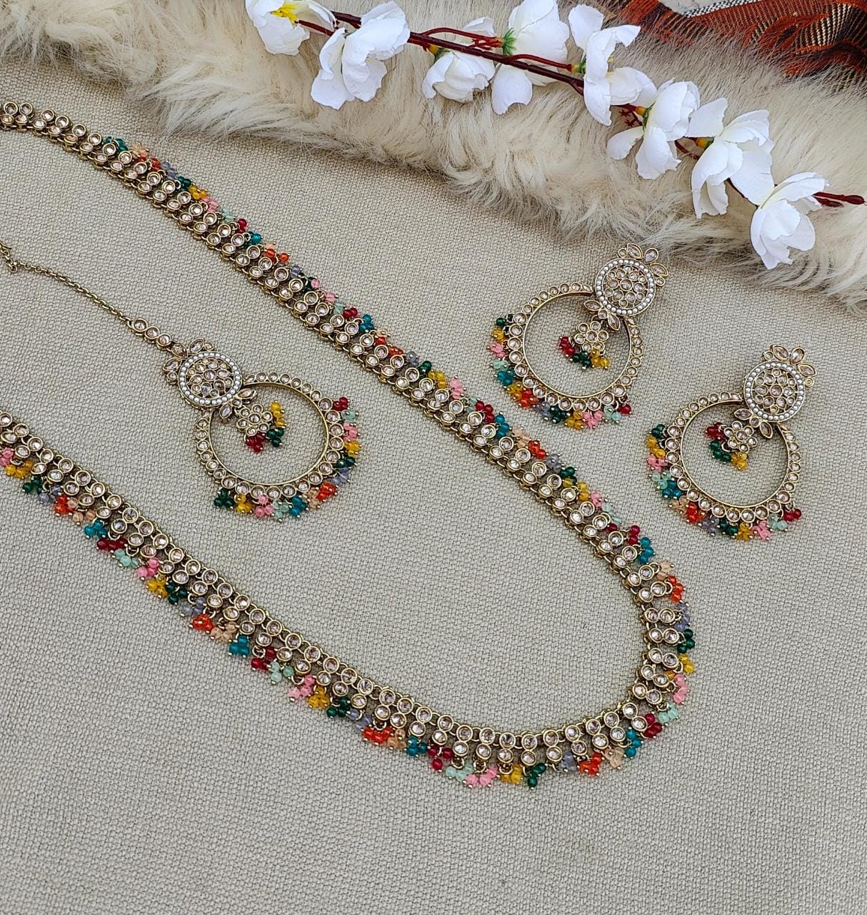 Ritika Long Polki Necklace