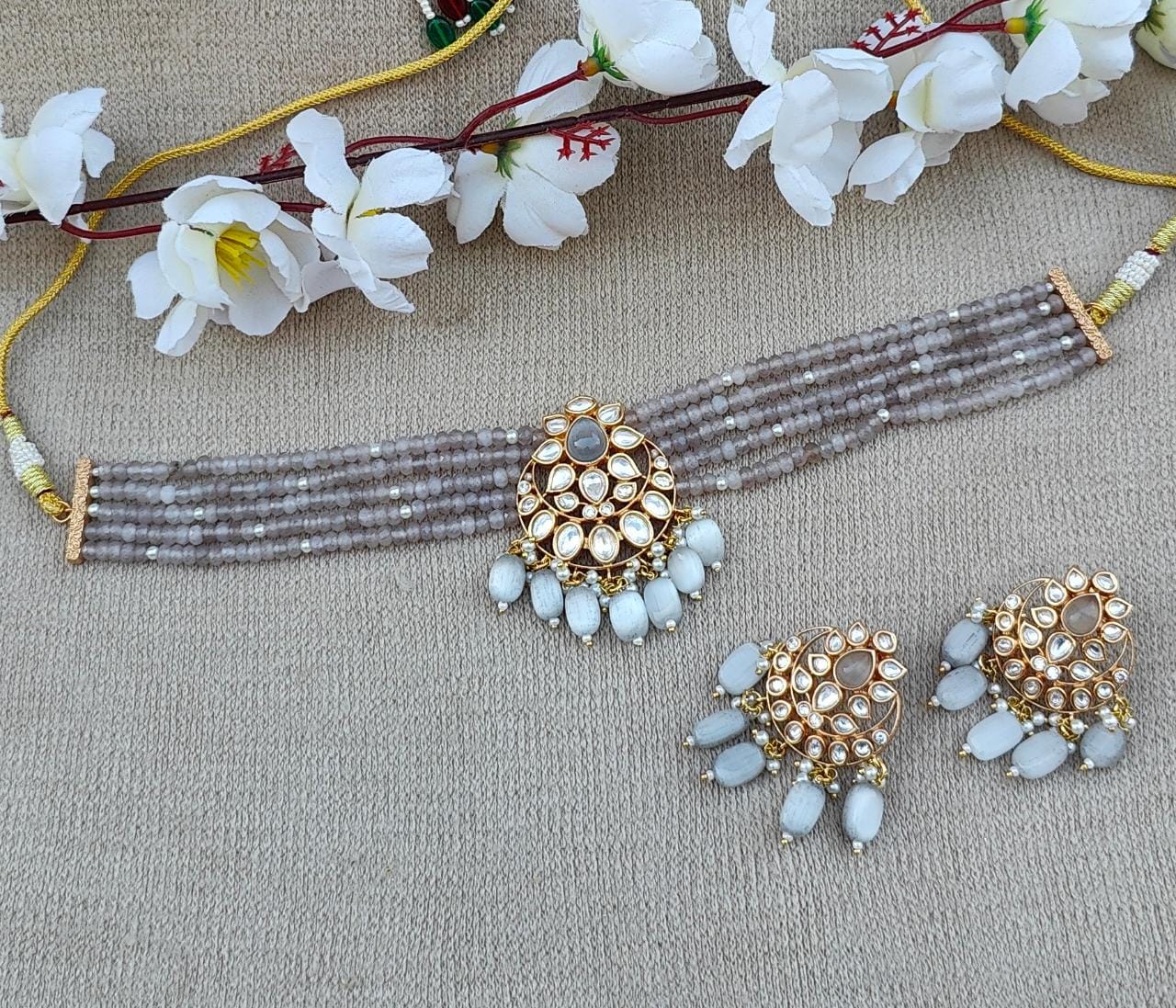 Emrana Beaded Choker Set