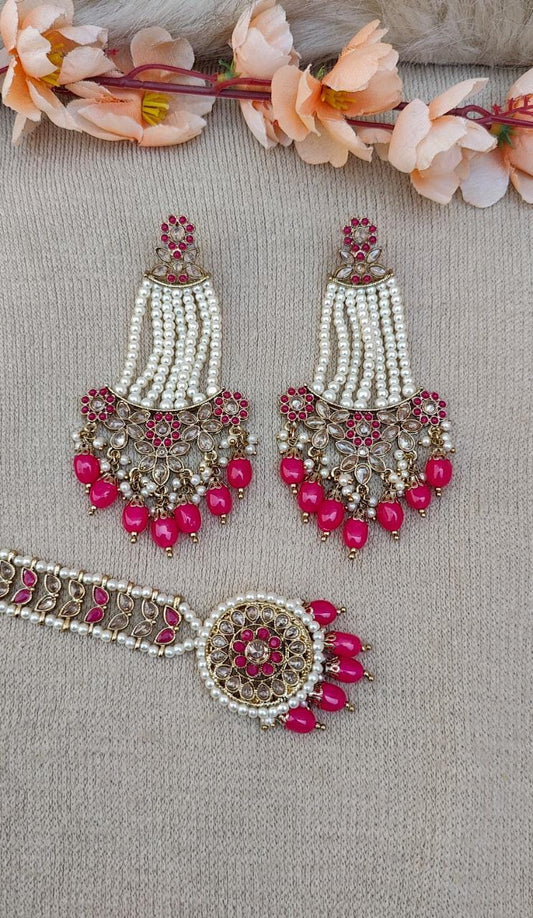 Zeenat Polki Earrings Tikka