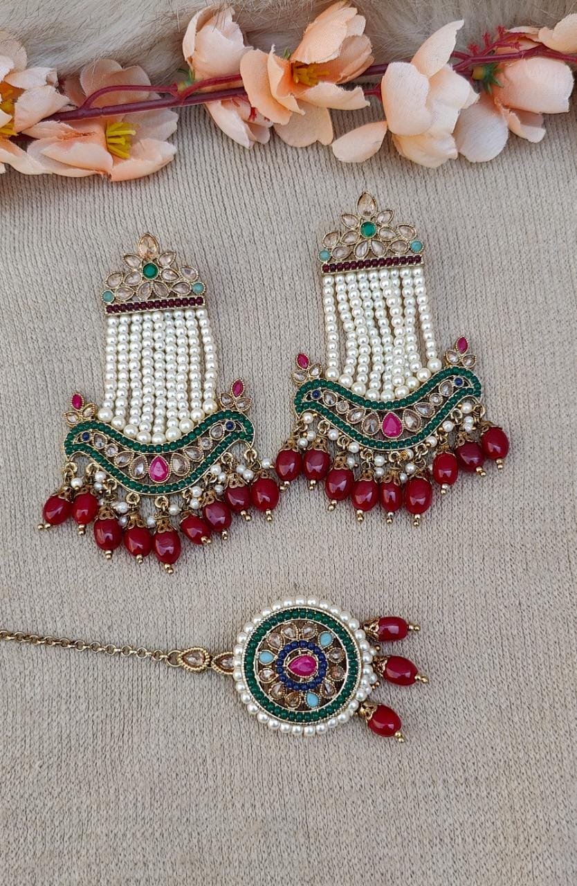 Inayat Polki Earrings Tikka