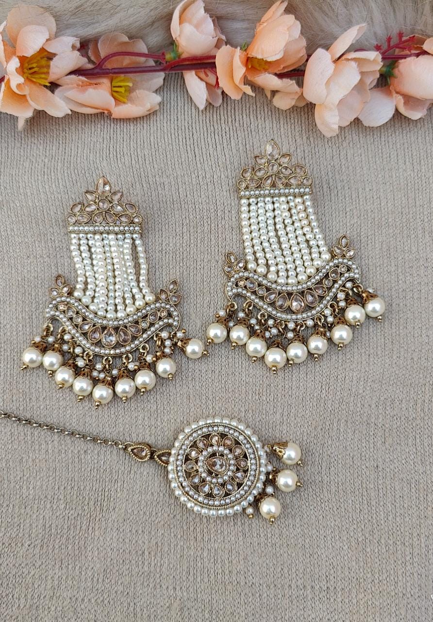 Inayat Polki Earrings Tikka