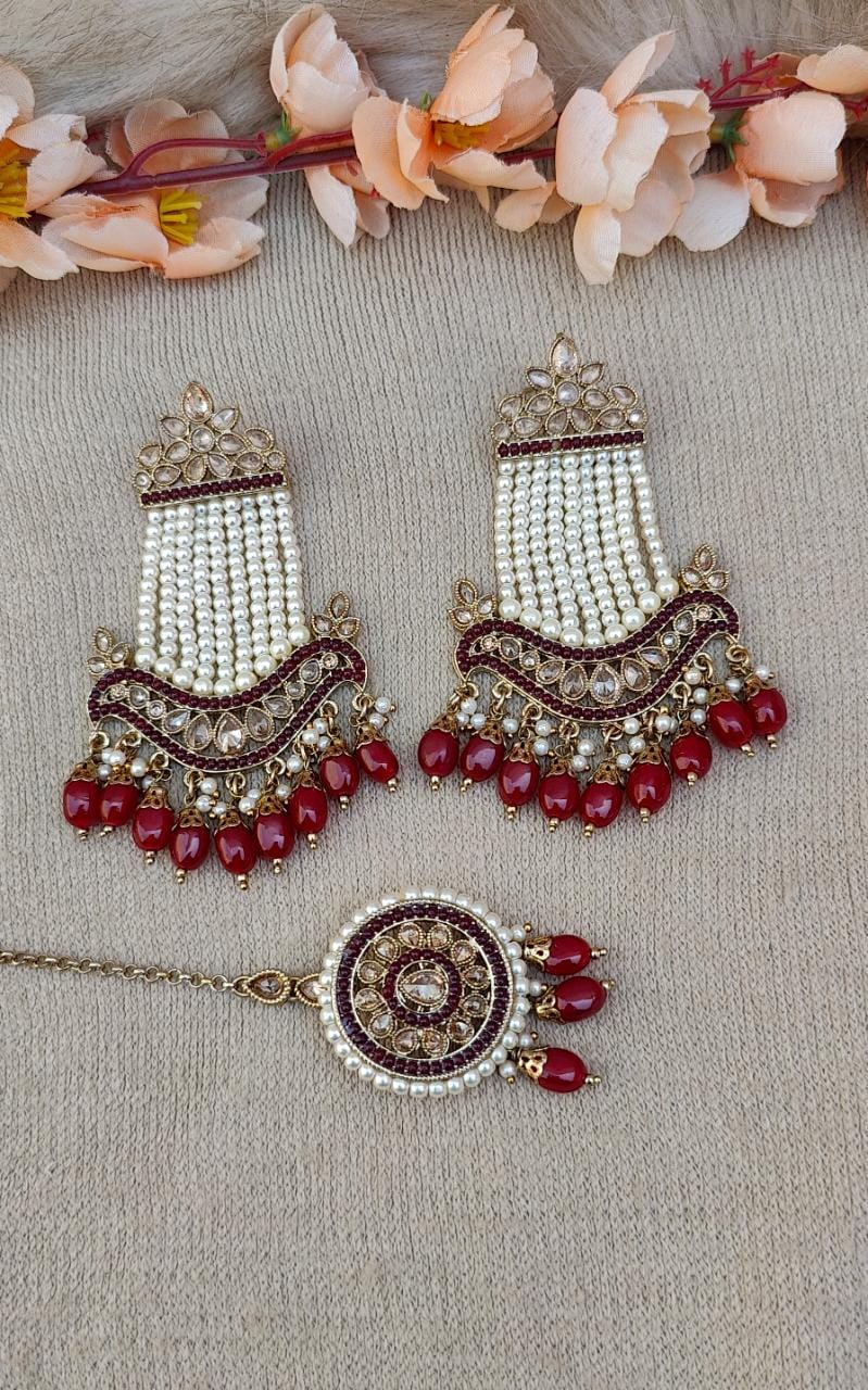 Inayat Polki Earrings Tikka