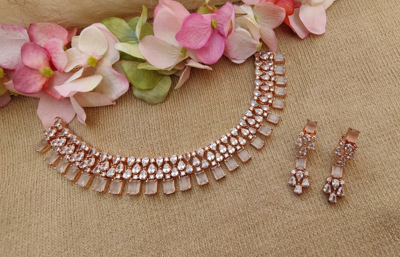 Akshita AD Necklace (Rose Gold)