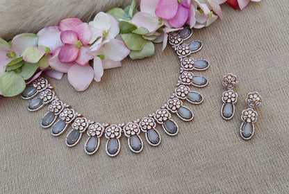 Nyasa AD Necklace (Rose Gold)