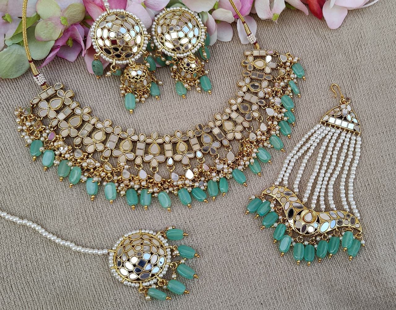 Ikra Mirror Necklace Set