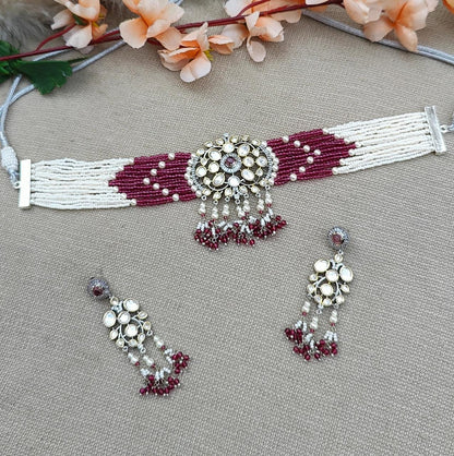 Reesha Beaded Choker Set